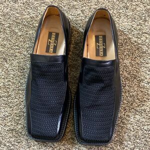 VTG, ZENGARA FASHION Dress Shoes Men's Black Leather Loafers Size 8 US